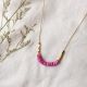 SUNSET lilac heishe necklace - Olivolga Bijoux