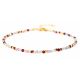 SUMMER mini beads anklet bracelet garnet - Olivolga Bijoux