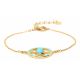 DELPHES round bracelet turquoise - Olivolga Bijoux