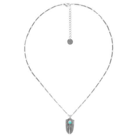 feather necklace with howlite cabs "Birdy"