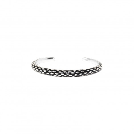 black rigid bracelet "Boa"