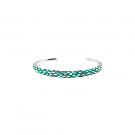 green rigid bracelet "Boa"