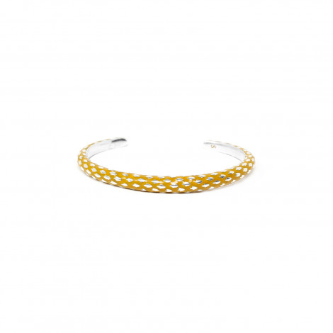 mustard rigid bracelet "Boa"