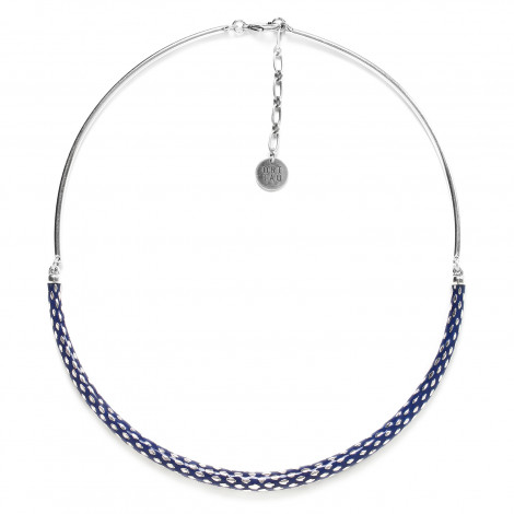 blue necklace "Boa"