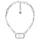 XL necklace with rectangle element & white MOP cab "Rapsody" - Ori Tao