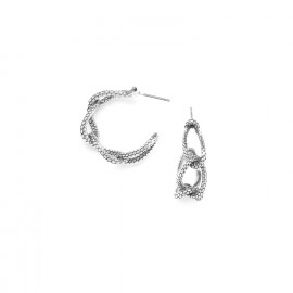 small creoles earrings "Squamata" - 