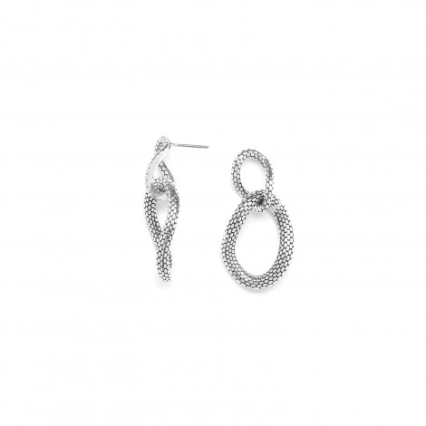 2 ring post earrings "Squamata"