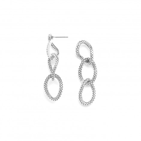3 rings post earrings "Squamata"