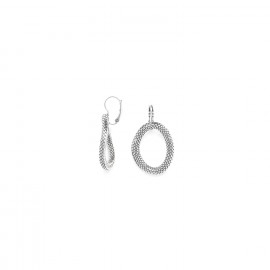 simple ring french hook earrings "Squamata" - 