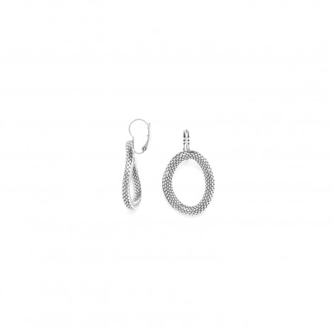 simple ring french hook earrings "Squamata"