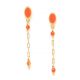 BLISS orange oval post earrings - Olivolga Bijoux