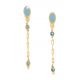 BLISS blue oval post earrings - Olivolga Bijoux
