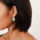 simple french hook earrings with howlite cab "Bellagio" - Ori Tao