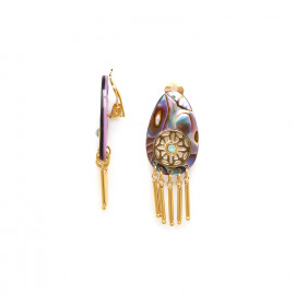 oval clip earrings with dangles "June" - Franck Herval
