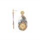 XL drop paua shell post earrings "June" - Franck Herval