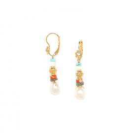 french earrings with fresh water pearl "Kara" - 
