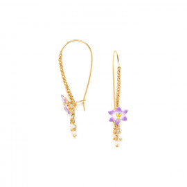 medium hooks with golden beads "Lucia" - 