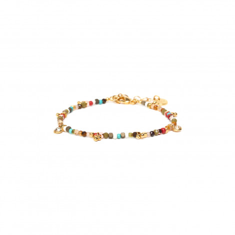 bracelet fermoir mousqueton mini perles "Romane"