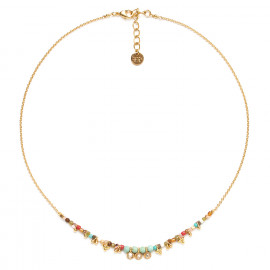 3 strass simple necklace "Romane" - 