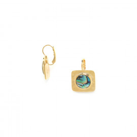 square french hook earrings with paua cabochon "Laura" - Franck Herval