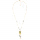 long necklace with 3 row pendant "Laura" - 