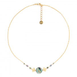 small necklace with paua medallion "Laura" - 