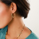 mini beads hoop earrings "Romane" - 