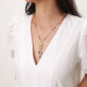 long necklace with 3 row pendant "Laura" - 