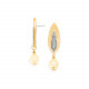 citrine on golden MOP earrings "Catanzaro" - Nature Bijoux