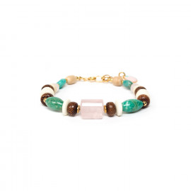 green & pink bracelet "Mestisa" - Nature Bijoux