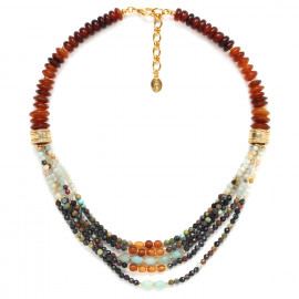 5 row necklace "Nara" - Nature Bijoux