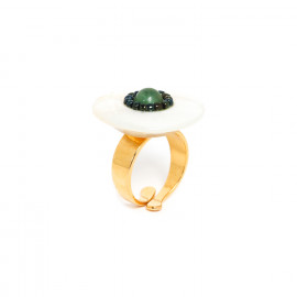mother of pearl round ring "Papatea" - Nature Bijoux