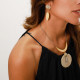 golden MOP dangle earrings "Catanzaro" - Nature Bijoux