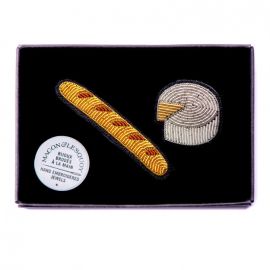 Baguette and camembert brooch - Macon & Lesquoy