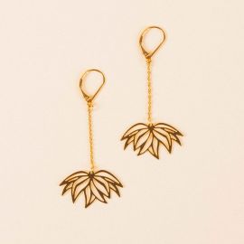 Long chain earrings SUCCULENTE - Amélie Blaise