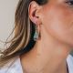 INCA green enamel earrings - Amélie Blaise