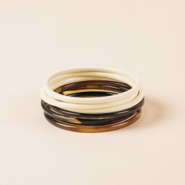 Ivory lacquered week bracelets - L'Indochineur