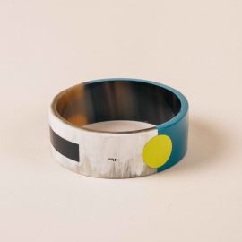 Imbroglio bracelet in white horn and tricolor lacquer - L'Indochineur