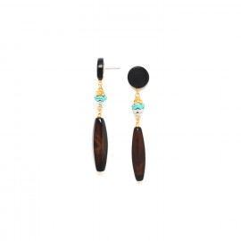 long earrings "Lagon noir" - Nature Bijoux