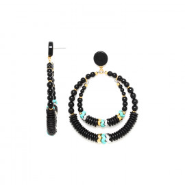 gypsy earrings "Lagon noir" - 