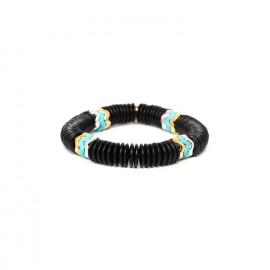 big stretch bracelet "Lagon noir" - 