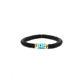 small stretch bracelet "Lagon noir" - 