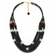 3 row necklace "Lagon noir" - 