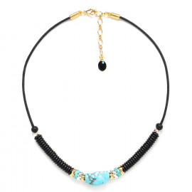 simple necklace "Lagon noir" - 