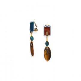 olive clip earrings "Trinidad" - Nature Bijoux
