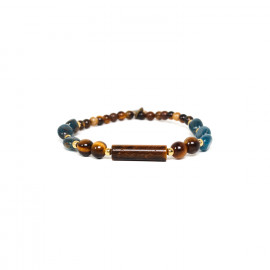 tiger eye tube stretch bracelet "Trinidad" - Nature Bijoux