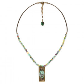 rectangular penant necklace "Zoisite" - Nature Bijoux