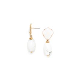 white earrings "Val d isere" - Nature Bijoux