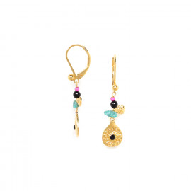 gold drop hook earrings "Billie" - 