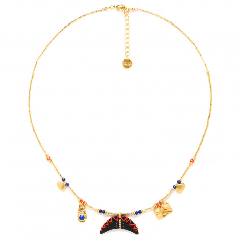 cresent moon" design short necklace "Yuna